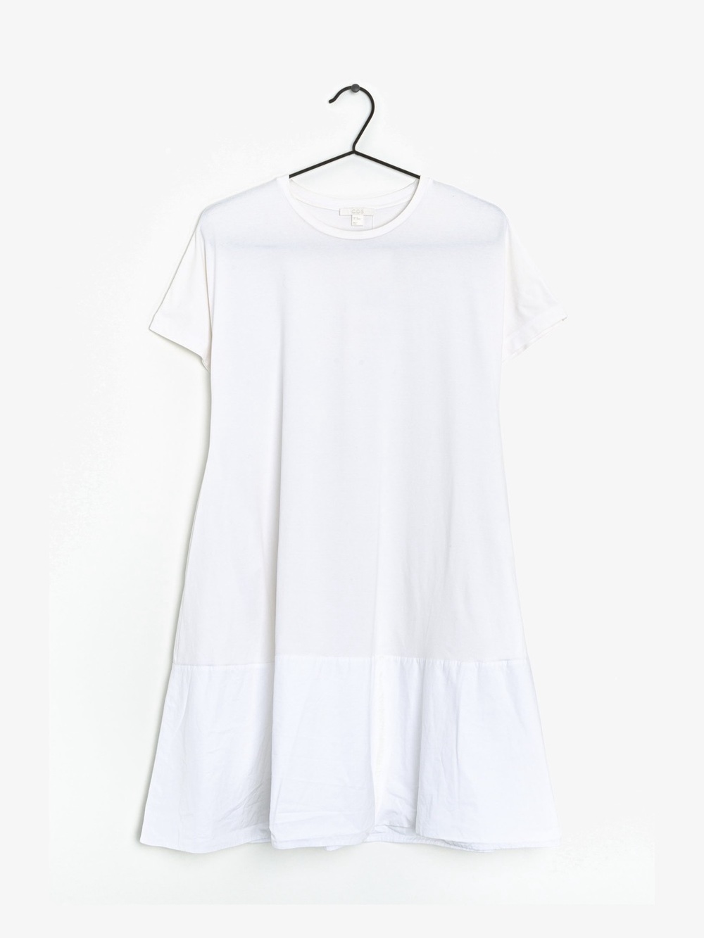 COS White Loose Fitting Cotton A-line Dress w Pockets (Size XS)